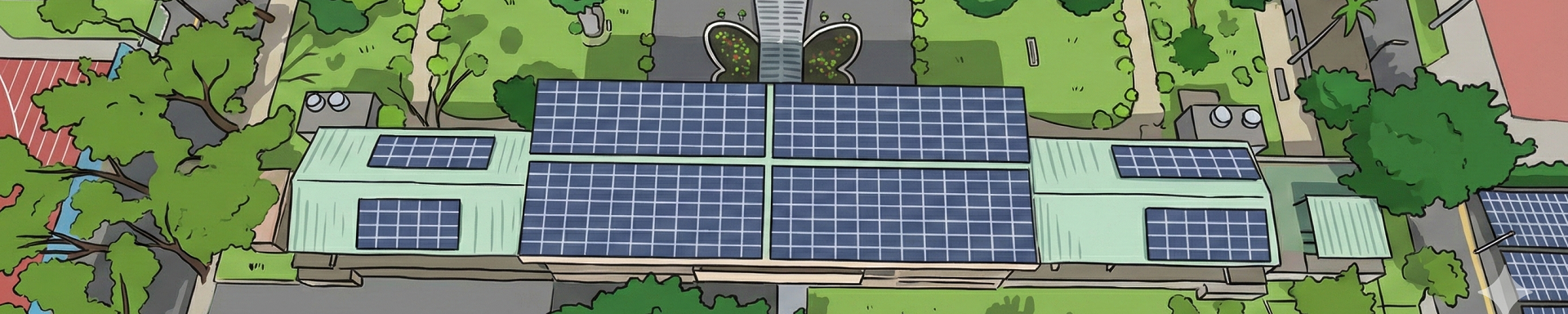 麻豆國中丁燦樓空拍圖